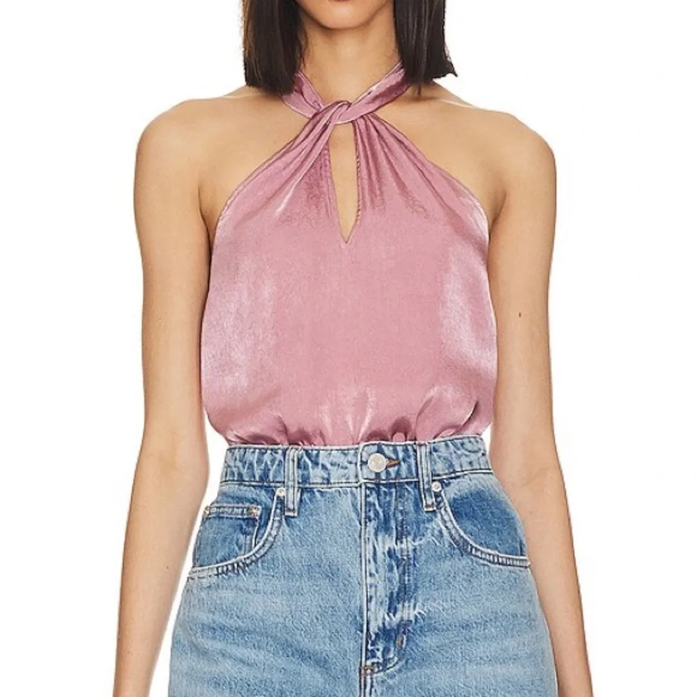 NWT PAIGE Presa Bodysuit in Aurora‎ Sleeveless Halter Feminine Party Festival S